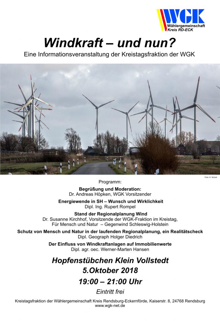 Plakat Windkeaft - und nun?