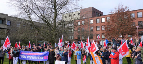 Demonstration von Imland Mitarbeitern