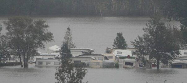 Campingplatz unter Wasser. Foto: Frank Dreves